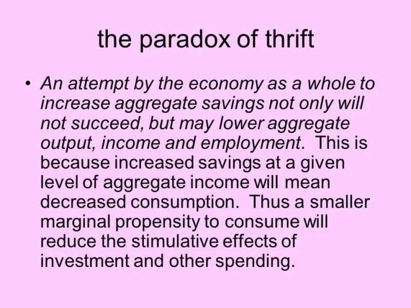Definition of Paradox of Thrift in Economics 2026