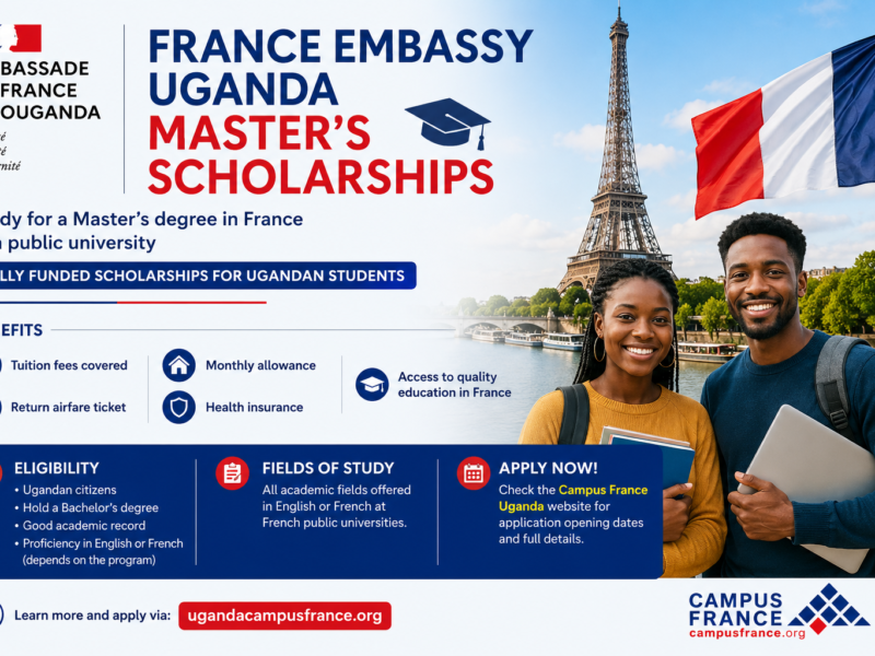France Embassy Uganda Master’s Scholarships.
